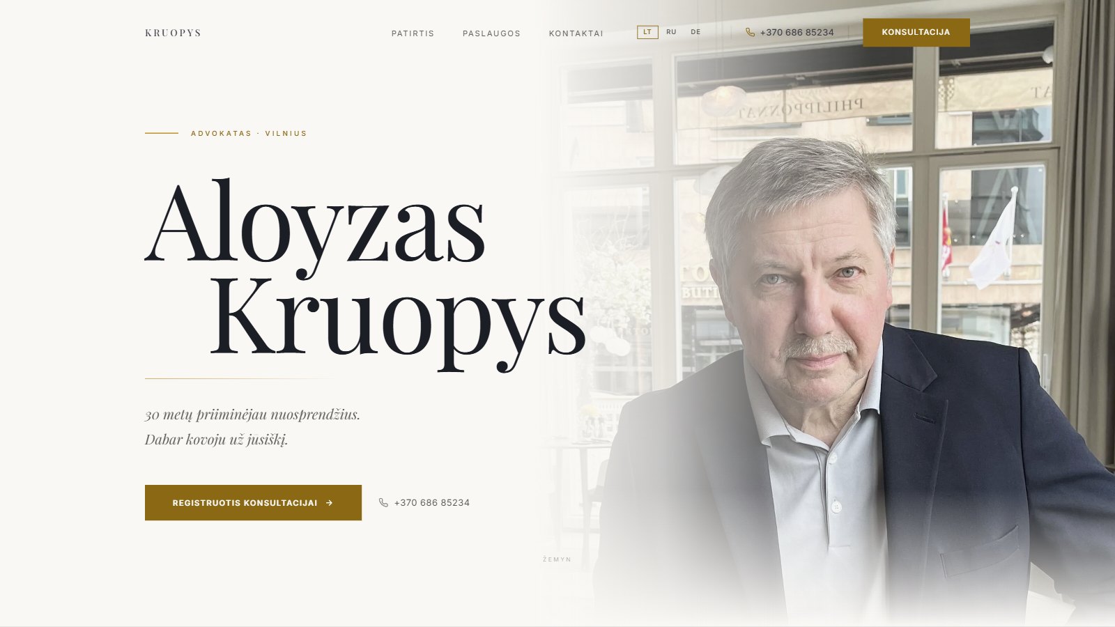 Advokatas Aloyzas Kruopys — advokato kontoros svetainė